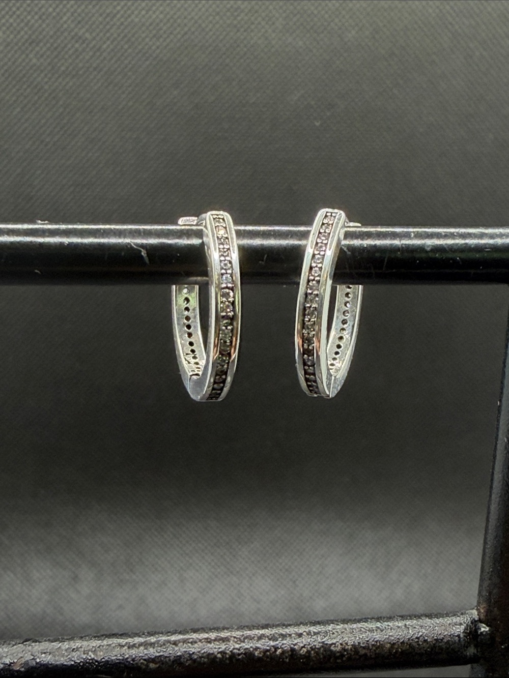 Sterling Silver CZ Huggie Hoop Earrings - Women's Jewelry